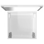Set muebles de baño 2 piezas madera contrachapada blanco brillo