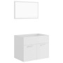 Conjunto de muebles de baño 2 piezas contrachapada blanco