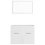 Conjunto de muebles de baño 2 piezas contrachapada blanco