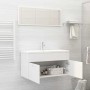 Conjunto de muebles de baño 2 piezas contrachapada blanco