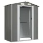 Cobertizo de jardín acero galvanizado gris claro 192x108x223 cm de vidaXL, Cobertizos - Ref: Foro24-319269, Precio: 219,28 €,...