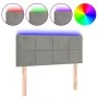 Light gray velvet headboard with LED 90x5x78/88 cm by vidaXL, Headboards and footboards - Ref: Foro24-3121648, Price: 51,04 €...