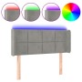 Hellgraues Samtkopfteil mit LED 93x16x78/88 cm von vidaXL, Kopf- und Fußteile - Ref: Foro24-3123272, Preis: 57,55 €, Rabatt: %