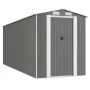 Cobertizo de jardín acero galvanizado gris claro 192x523x223 cm de vidaXL, Cobertizos - Ref: Foro24-3147442, Precio: 671,62 €...