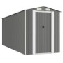 Cobertizo de jardín acero galvanizado gris claro 192x523x223 cm de vidaXL, Cobertizos - Ref: Foro24-3147442, Precio: 667,56 €...