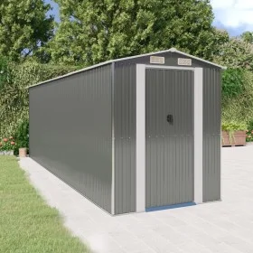 Garden shed light gray galvanized steel 192x606x223 cm by vidaXL, Sheds - Ref: Foro24-3147443, Price: 744,43 €, Discount: %