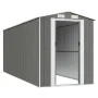 Cobertizo de jardín acero galvanizado gris claro 192x523x223 cm de vidaXL, Cobertizos - Ref: Foro24-3147442, Precio: 671,62 €...