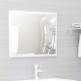 Set muebles de baño 2 piezas madera contrachapada blanco brillo