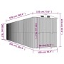 Gartenschuppen aus hellgrauem, verzinktem Stahl, 192 x 938 x 223 cm von vidaXL, Schuppen - Ref: Foro24-3147447, Preis: 1,00 €...