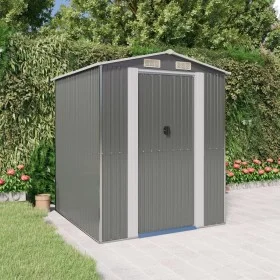 Cobertizo de jardín acero galvanizado gris claro 192x191x223 cm de vidaXL, Cobertizos - Ref: Foro24-3147438, Precio: 299,89 €...