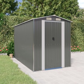 Gartenschuppen aus hellgrauem, verzinktem Stahl, 192 x 357 x 223 cm von vidaXL, Schuppen - Ref: Foro24-3147440, Preis: 463,20...