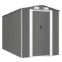 Cobertizo de jardín acero galvanizado gris claro 192x357x223 cm de vidaXL, Cobertizos - Ref: Foro24-3147440, Precio: 462,84 €...