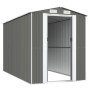 Cobertizo de jardín acero galvanizado gris claro 192x357x223 cm de vidaXL, Cobertizos - Ref: Foro24-3147440, Precio: 462,84 €...
