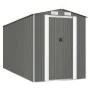 Cobertizo de jardín acero galvanizado gris claro 192x440x223 cm de vidaXL, Cobertizos - Ref: Foro24-3147441, Precio: 598,77 €...