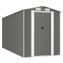 Cobertizo de jardín acero galvanizado gris claro 192x440x223 cm de vidaXL, Cobertizos - Ref: Foro24-3147441, Precio: 595,22 €...