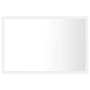 Espejo de baño LED acrílico blanco 60x8,5x37 cm