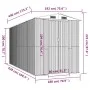 Cobertizo de jardín acero galvanizado gris claro 192x440x223 cm de vidaXL, Cobertizos - Ref: Foro24-3147441, Precio: 598,77 €...