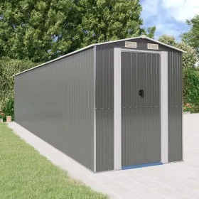 Gartenhaus aus hellgrauem verzinktem Stahl 192x855x223 cm von vidaXL, Schuppen - Ref: Foro24-3147446, Preis: 945,37 €, Rabatt: %