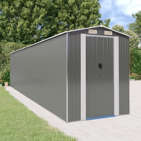 Cobertizo de jardín acero galvanizado gris claro 192x855x223 cm de vidaXL, Cobertizos - Ref: Foro24-3147446, Precio: 956,90 €...