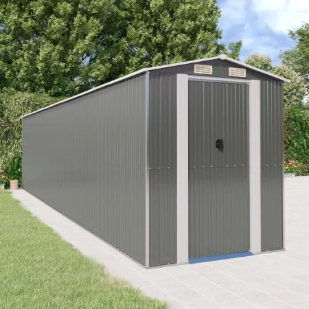 Light gray galvanized steel garden shed 192x855x223 cm by vidaXL, Sheds - Ref: Foro24-3147446, Price: 946,69 €, Discount: %