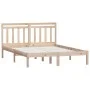 Solid wood bed frame 150x200 cm by vidaXL, Beds and slatted bases - Ref: Foro24-3100594, Price: 126,97 €, Discount: %