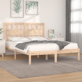 Estructura de cama madera maciza de pino 150x200 cm