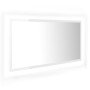 Espejo de baño LED crílico blanco brillo 90x8,5x37 cm en Tocadores de baño | Comprar online en Foro24