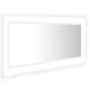 Espejo de baño LED acrílico blanco 100x8,5x37 cm en Tocadores de baño | Comprar online en Foro24