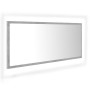 Espejo de baño LED acrílico gris hormigón 100x8,5x37 cm en Tocadores de baño | Comprar online en Foro24