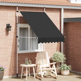 Toldo retráctil de funcionamiento manual antracita 150 cm
