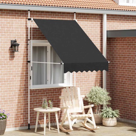 Toldo retráctil de funcionamiento manual antracita 150 cm