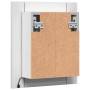 Armario espejo de baño con luz LED acrílico blanco 40x12x45 cm