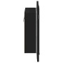Armario espejo de baño con luz LED acrílico negro 40x12x45 cm