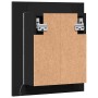 Armario espejo de baño con luz LED acrílico negro 40x12x45 cm