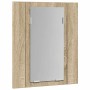 Armario espejo de baño LED acrílico roble Sonoma 40x12x45 cm
