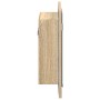 Armario espejo de baño LED acrílico roble Sonoma 40x12x45 cm