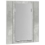 Armario espejo baño luz LED acrílico gris hormigón 40x12x45 cm