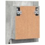 Armario espejo baño luz LED acrílico gris hormigón 40x12x45 cm
