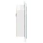 Armario espejo de baño con luz LED acrílico blanco 60x12x45 cm