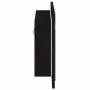 Armario espejo de baño con luz LED acrílico negro 60x12x45 cm