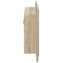 Armario espejo de baño LED acrílico roble Sonoma 60x12x45 cm