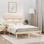 Solid wood bed frame 150x200 cm by vidaXL, Beds and slatted bases - Ref: Foro24-3104678, Price: 124,57 €, Discount: %