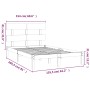 Solid wood bed frame 150x200 cm by vidaXL, Beds and slatted bases - Ref: Foro24-3104678, Price: 124,57 €, Discount: %