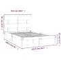 Solid wood bed frame 150x200 cm by vidaXL, Beds and slatted bases - Ref: Foro24-3104678, Price: 122,85 €, Discount: %