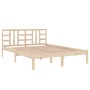 Estructura de cama madera maciza 150x200 cm