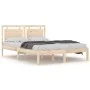 Estructura de cama madera maciza 150x200 cm de vidaXL, Camas y somieres - Ref: Foro24-3105540, Precio: 135,64 €, Descuento: %