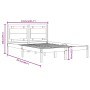 Estructura de cama madera maciza 150x200 cm de vidaXL, Camas y somieres - Ref: Foro24-3105540, Precio: 137,35 €, Descuento: %