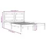 Solid wood bed frame 150x200 cm by vidaXL, Beds and slatted bases - Ref: Foro24-3105540, Price: 135,64 €, Discount: %