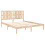 Solid wood bed frame 150x200 cm by vidaXL, Beds and slatted bases - Ref: Foro24-3105605, Price: 139,17 €, Discount: %