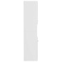 Armario de baño madera contrachapada blanco 30x30x130 cm